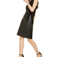 Vestido envelope feminino INC International Concepts com estampa de mídia mista, preto, tamanho 6