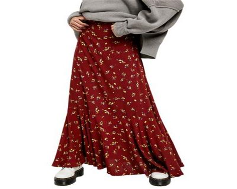 Saia longa Rubys Forever da Free People para mulheres, marrom, tamanho 4