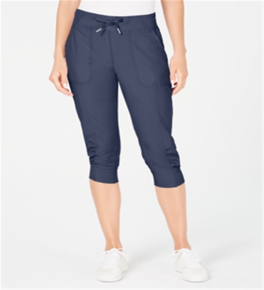 Calça Capri Calvin Klein Performance Commuter Active Stretch Woven Feminina Cinza Tamanho GG