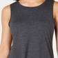 Ideologia Regata Fitness Feminina Amarrada nas Costas Cinza Tamanho Grande