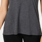 Ideologia Regata Fitness Feminina Amarrada nas Costas Cinza Tamanho Grande