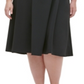 Vestido feminino Tommy Hilfiger Plus com cinto MIDI, preto, tamanho 18 W