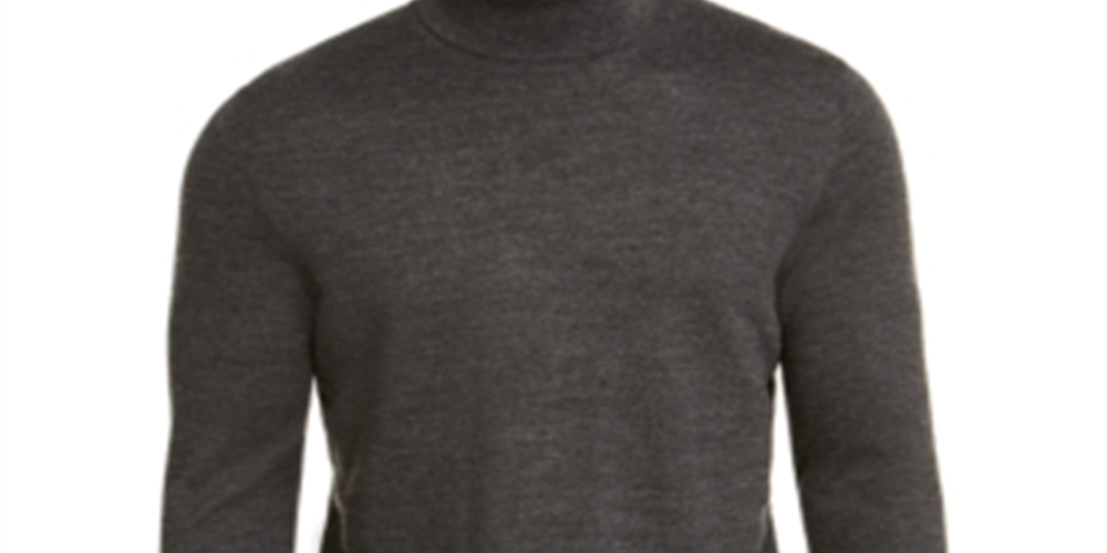 Club Room Masculino Merino Wool Blend Gola Alta Cinza Tamanho Grande
