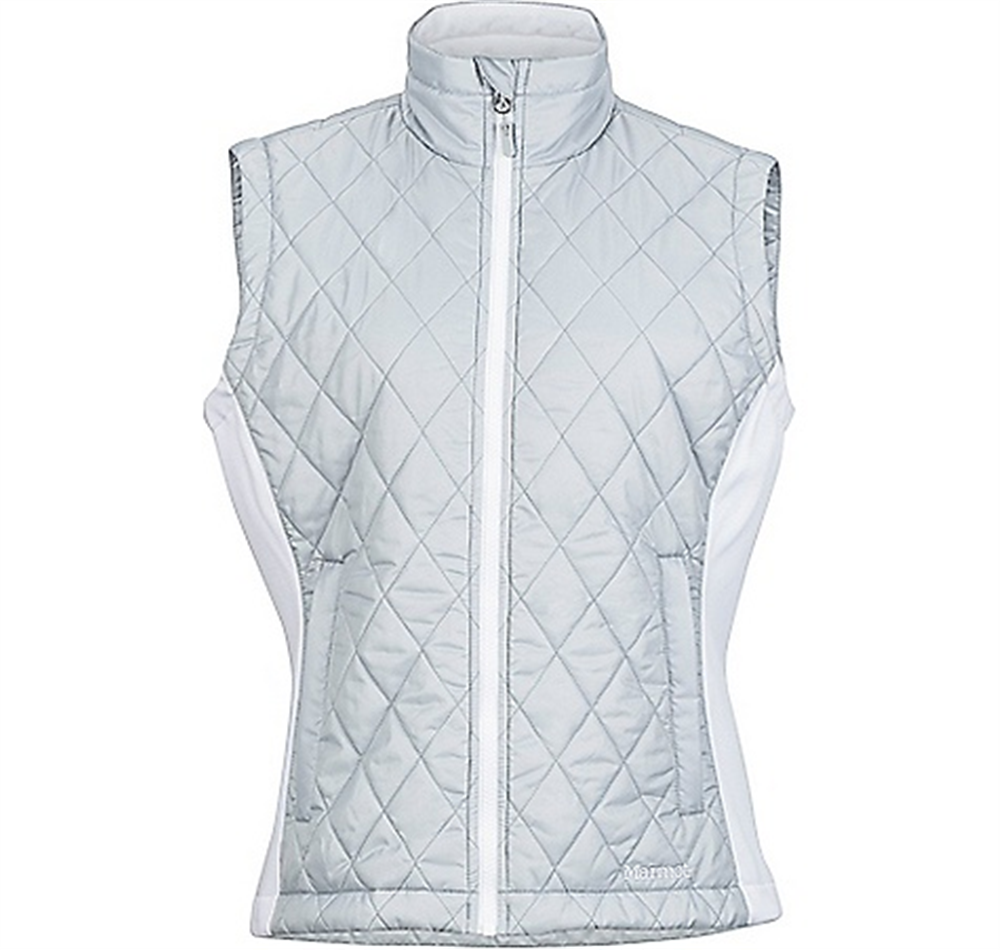 Colete Kitzbuhel Feminino Marmot em Aço Brilhante/Branco Tamanho P