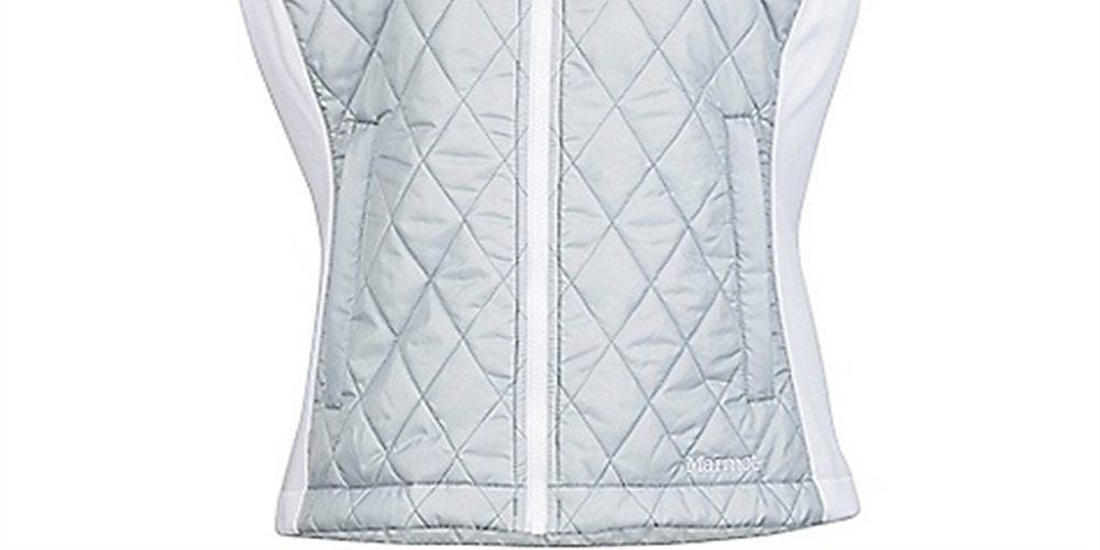 Colete Kitzbuhel Feminino Marmot em Aço Brilhante/Branco Tamanho P