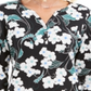 Karen Scott Glitter Vines Henley Top Feminino Verde Tamanho XX-G
