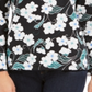 Karen Scott Glitter Vines Henley Top Feminino Verde Tamanho XX-G