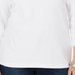 Karen Scott Blusa feminina manga três quartos branca tamanho extragrande