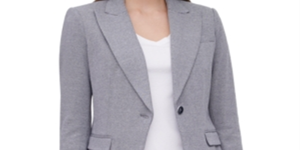 Jaqueta Blazer Feminina Tommy Hilfiger Cinza Tamanho 12