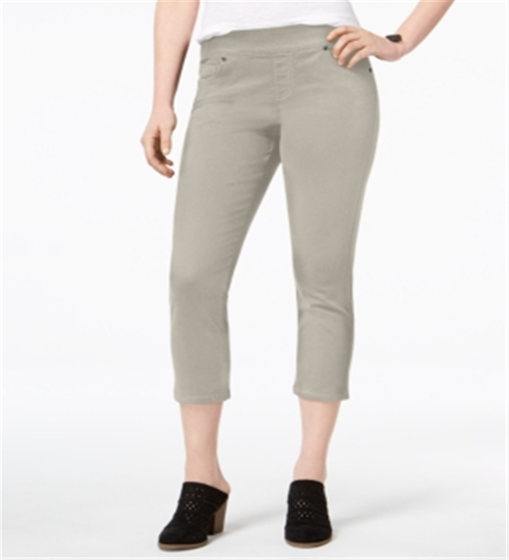 Calça feminina estilo &amp; co. cintura média, tamanho creme, pequena P
