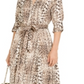 Vestido-camisa feminino com estampa animal da INC International Concepts, marrom, tamanho 14, pequeno