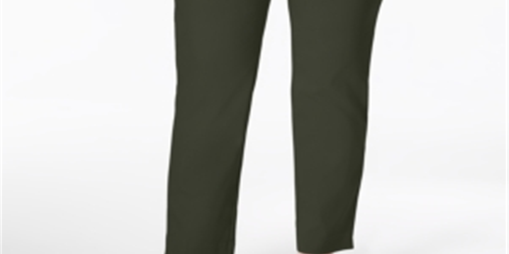 Calça skinny feminina Charter Club Plus Waist Smoothing Tummy Slimming, verde, tamanho 14W