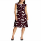 Vestido Ralph Lauren Feminino Casual Plum &amp; Colonial Creme Floral Jersey Fit &amp; Flare Vinho Tamanho 6
