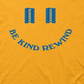 Camiseta feminina Blockbuster Be Kind Rewind da Ripple Junction, amarela, tamanho médio