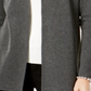 Cardigan feminino Charter Club com frente aberta, cinza, tamanho pequeno P