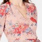 Blusa feminina INC International Concepts com mangas cruzadas, rosa, tamanho pequeno P