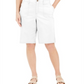 Shorts feminino Karen Scott, branco, tamanho 8