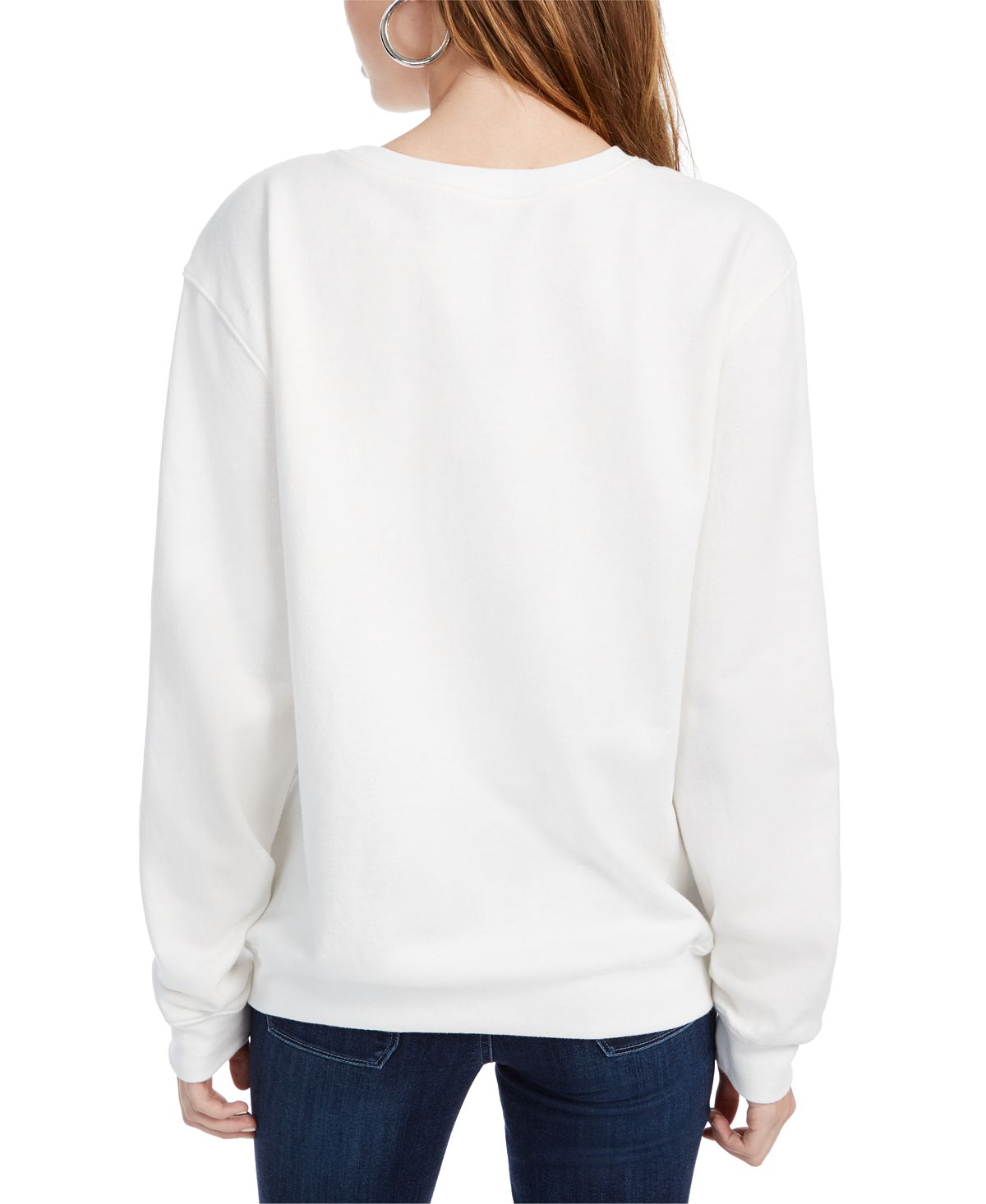 Moletom de lã Mickey e Minnie para festas da Disney Junior, tamanho grande, branco