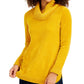 Suéter pulôver feminino de chenille com gola alta e manga comprida, preto, tamanho extragrande, da Style Co