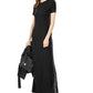 Vestido longo feminino Michael Kors com fita lateral, preto, tamanho GG