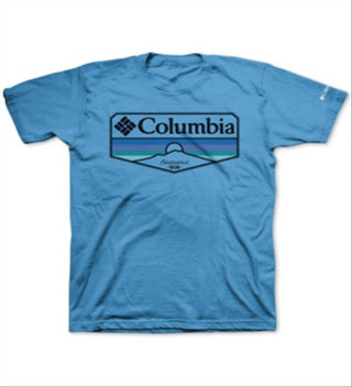 Camiseta Columbia Masculina Sandy Logo Gola Redonda Azul Tamanho P