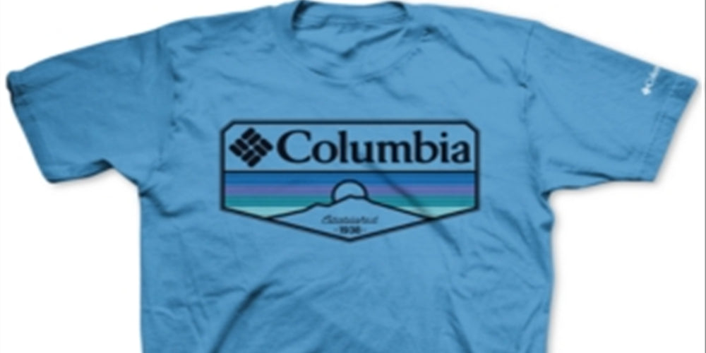 Camiseta Columbia Masculina Sandy Logo Gola Redonda Azul Tamanho P