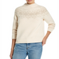 Suéter vintage à prova de intempéries com floco de neve, tamanho branco -P