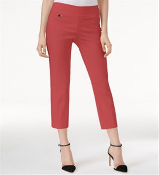 Calça capri feminina Alfani Essential Pull-on com controle de barriga, coral, tamanho 4