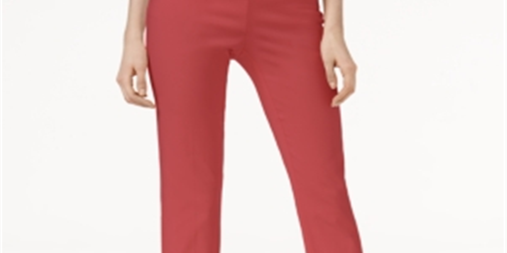 Calça capri feminina Alfani Essential Pull-on com controle de barriga, coral, tamanho 4