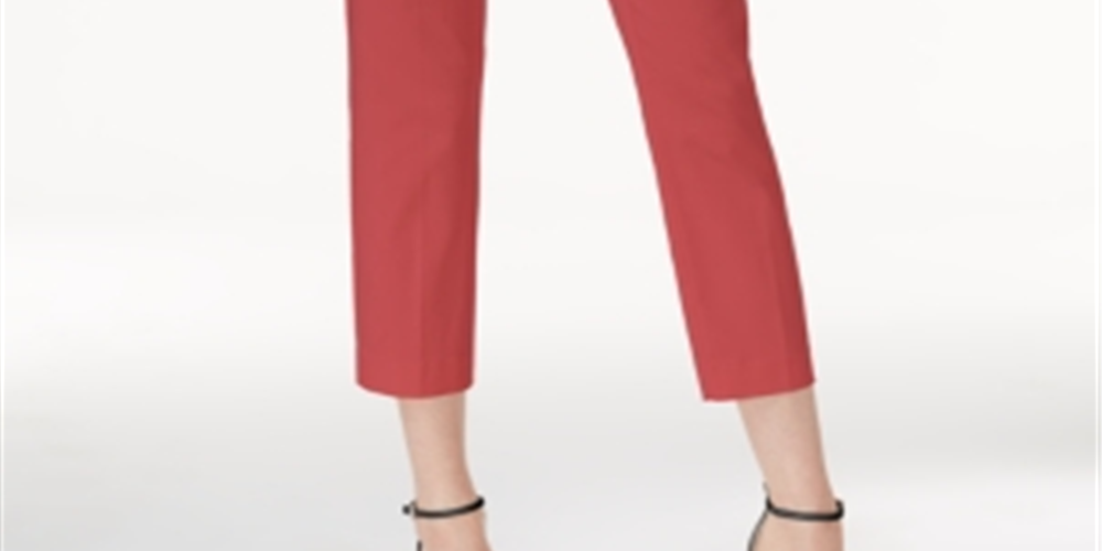Calça capri feminina Alfani Essential Pull-on com controle de barriga, coral, tamanho 4