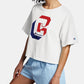 Camiseta feminina Champion Life Crop, branca, tamanho XX-G