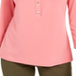 Camisa polo feminina Charter Club manga 3/4 rosa tamanho PP