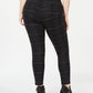 Leggings xadrez femininas Style &amp; Co Plus Comfort Waist - Cinza, tamanho 16W