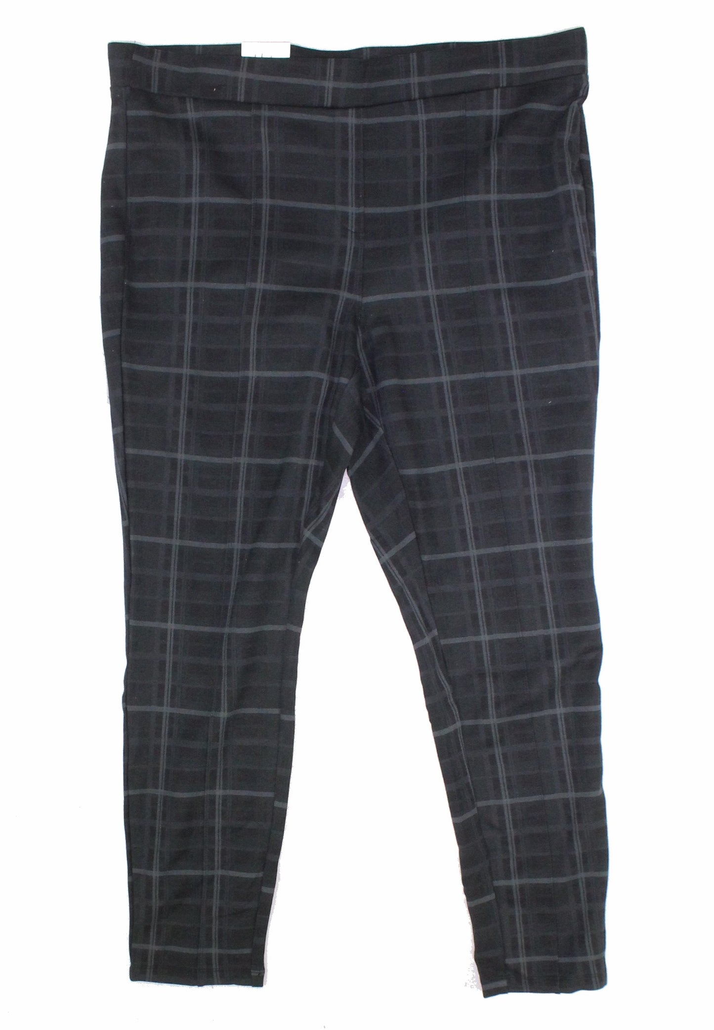 Leggings xadrez femininas Style &amp; Co Plus Comfort Waist - Cinza, tamanho 16W