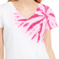 Camiseta feminina de algodão com detalhes INC International Concepts, branca, tamanho pequeno