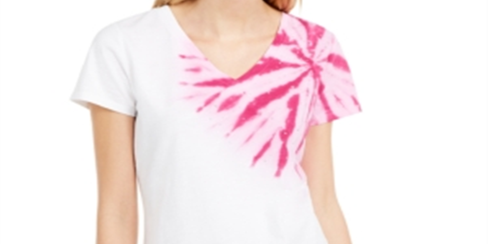Camiseta feminina de algodão com detalhes INC International Concepts, branca, tamanho pequeno