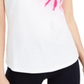 Camiseta feminina de algodão com detalhes INC International Concepts, branca, tamanho pequeno