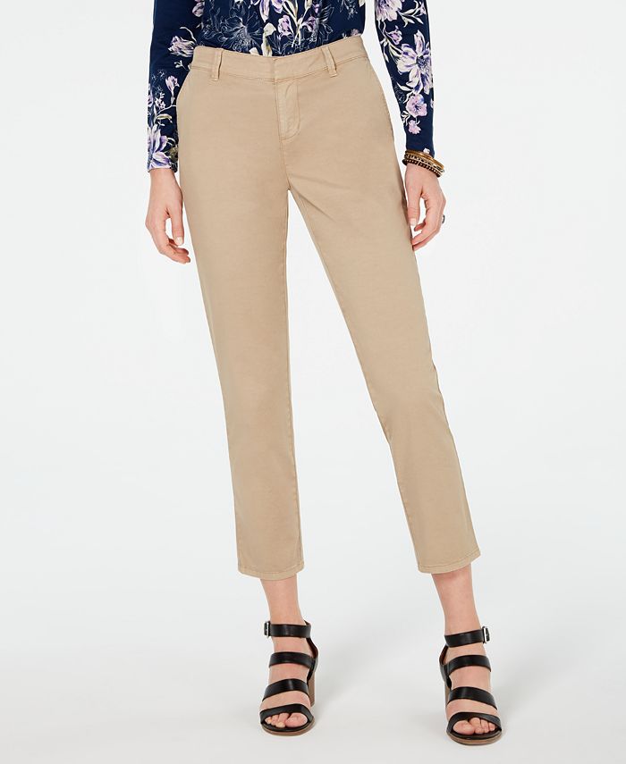 Calça Chino Feminina Style &amp; Co Bege Tamanho 18