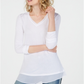 Camiseta feminina transparente INC International Concepts, branca, tamanho M
