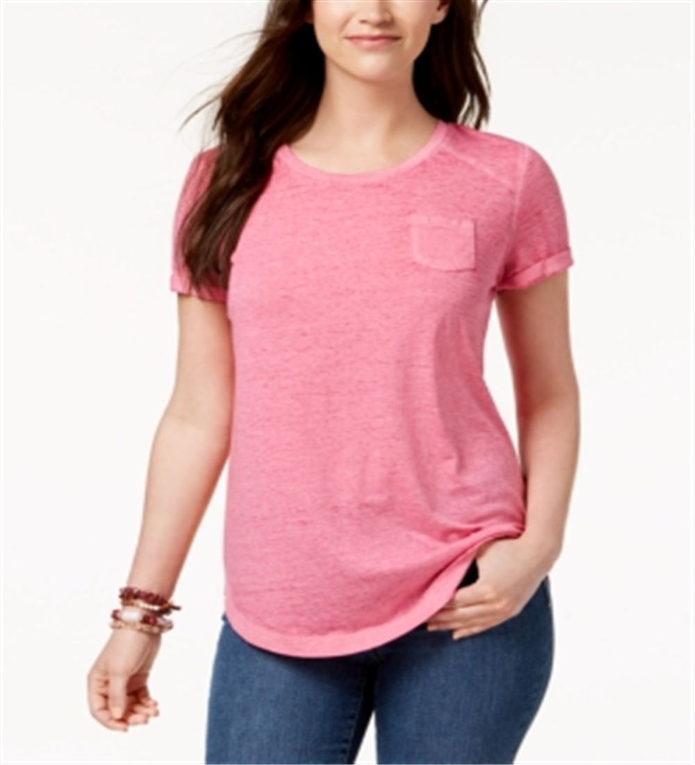 Camiseta feminina Burnout Style &amp; Co, rosa, tamanho GG