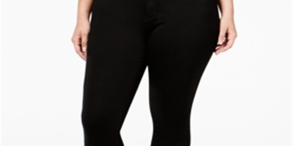 Calça jeans super skinny Kiss Me da Jessica Simpson, feminina, preta, tamanho 16W