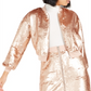 Jaqueta bomber leve com lantejoulas Bar III feminina rosa tamanho GG