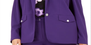 Jaqueta Calvin Klein Feminina Wear to Work Roxa Tamanho 18W