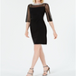 Vestido feminino R &amp; M Richards com bainha em malha e strass, tamanho 10, preto