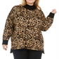 Suéter Calvin Klein Plus com estampa animal feminino marrom tamanho 2X
