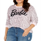 Love Tribe Moletom Feminino Trendy Plus Estampa de Leopardo Barbie Rosa Tamanho 3X