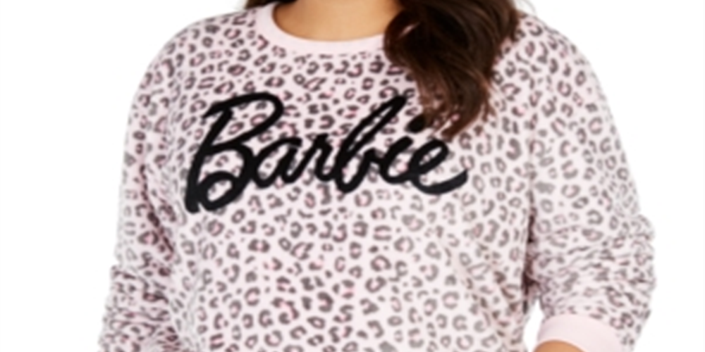 Love Tribe Moletom Feminino Trendy Plus Estampa de Leopardo Barbie Rosa Tamanho 3X