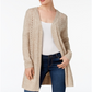 Karen Scott Petite Marled-Knit Duster Cardigan Marrom Tamanho Petite G