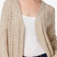 Karen Scott Petite Marled-Knit Duster Cardigan Marrom Tamanho Petite G
