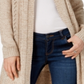 Karen Scott Petite Marled-Knit Duster Cardigan Marrom Tamanho Petite G